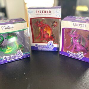 Dragons & Beasties Dice Dragons Tempest, Inferno & Pounce Collectible NIB
